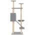 vidaXL Cat Tree with Sisal Scratching Posts Light Grey 153 cm - Image 4