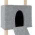 vidaXL Cat Tree with Sisal Scratching Posts Light Grey 153 cm - Image 6