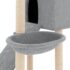 vidaXL Cat Tree with Sisal Scratching Posts Light Grey 153 cm - Image 7