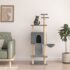 vidaXL Cat Tree with Sisal Scratching Posts Light Grey 153 cm