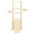vidaXL Cat Tree with Sisal Scratching Posts Cream 133 cm - Image 3