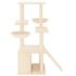 vidaXL Cat Tree with Sisal Scratching Posts Cream 133 cm - Image 4