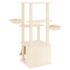 vidaXL Cat Tree with Sisal Scratching Posts Cream 133 cm - Image 5