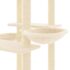 vidaXL Cat Tree with Sisal Scratching Posts Cream 133 cm - Image 6