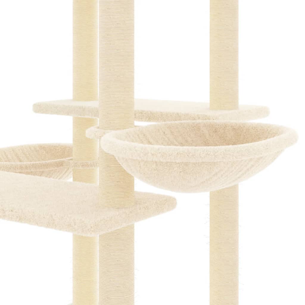 8720845767006_g_en_hd_4 vidaXL Cat Tree with Sisal Scratching Posts Cream 133 cm - Image 6
