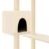 vidaXL Cat Tree with Scratching Posts Cream 82 cm - Image 6