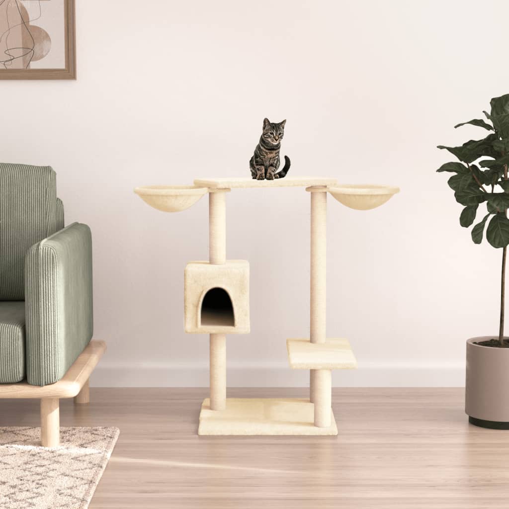 8720845767037_m_en_hd_1 vidaXL Cat Tree with Scratching Posts Cream 82 cm - Image 1