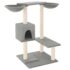 vidaXL Cat Tree with Scratching Posts Light Grey 82 cm - Image 2