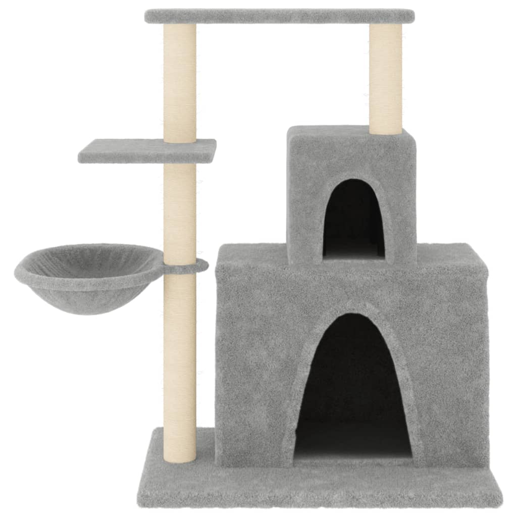 8720845767105_g_en_hd_1 vidaXL Cat Tree with Sisal Scratching Posts Light Grey 83 cm - Image 3