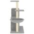 vidaXL Cat Tree with Sisal Scratching Posts Light Grey 83 cm - Image 4