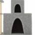 vidaXL Cat Tree with Sisal Scratching Posts Light Grey 83 cm - Image 6