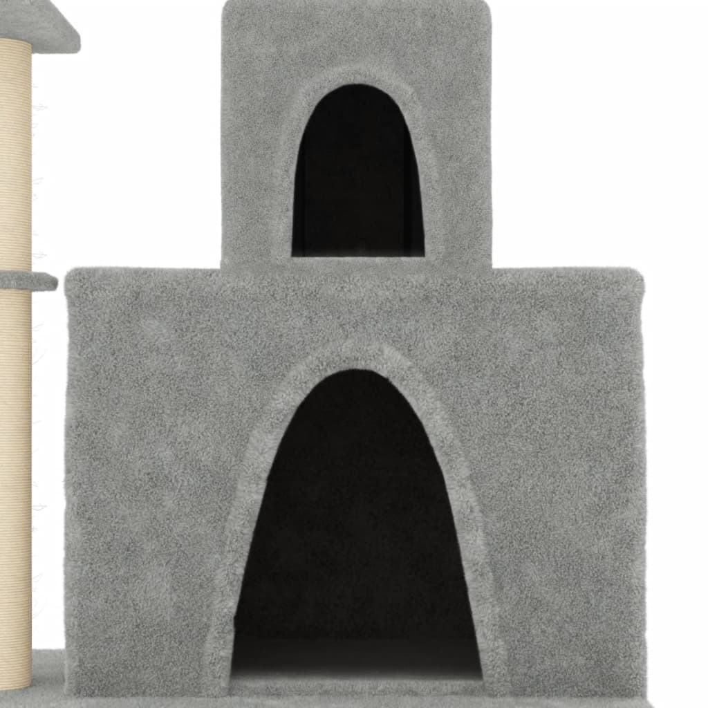8720845767105_g_en_hd_4 vidaXL Cat Tree with Sisal Scratching Posts Light Grey 83 cm - Image 6