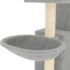 vidaXL Cat Tree with Sisal Scratching Posts Light Grey 83 cm - Image 7