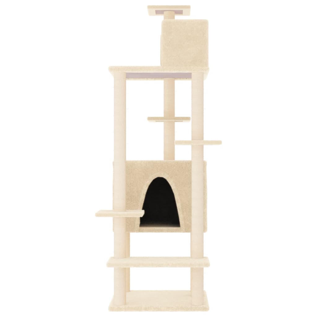 8720845767150_g_en_hd_1 vidaXL Cat Tree with Sisal Scratching Posts Cream 154 cm - Image 3