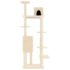 vidaXL Cat Tree with Sisal Scratching Posts Cream 154 cm - Image 4