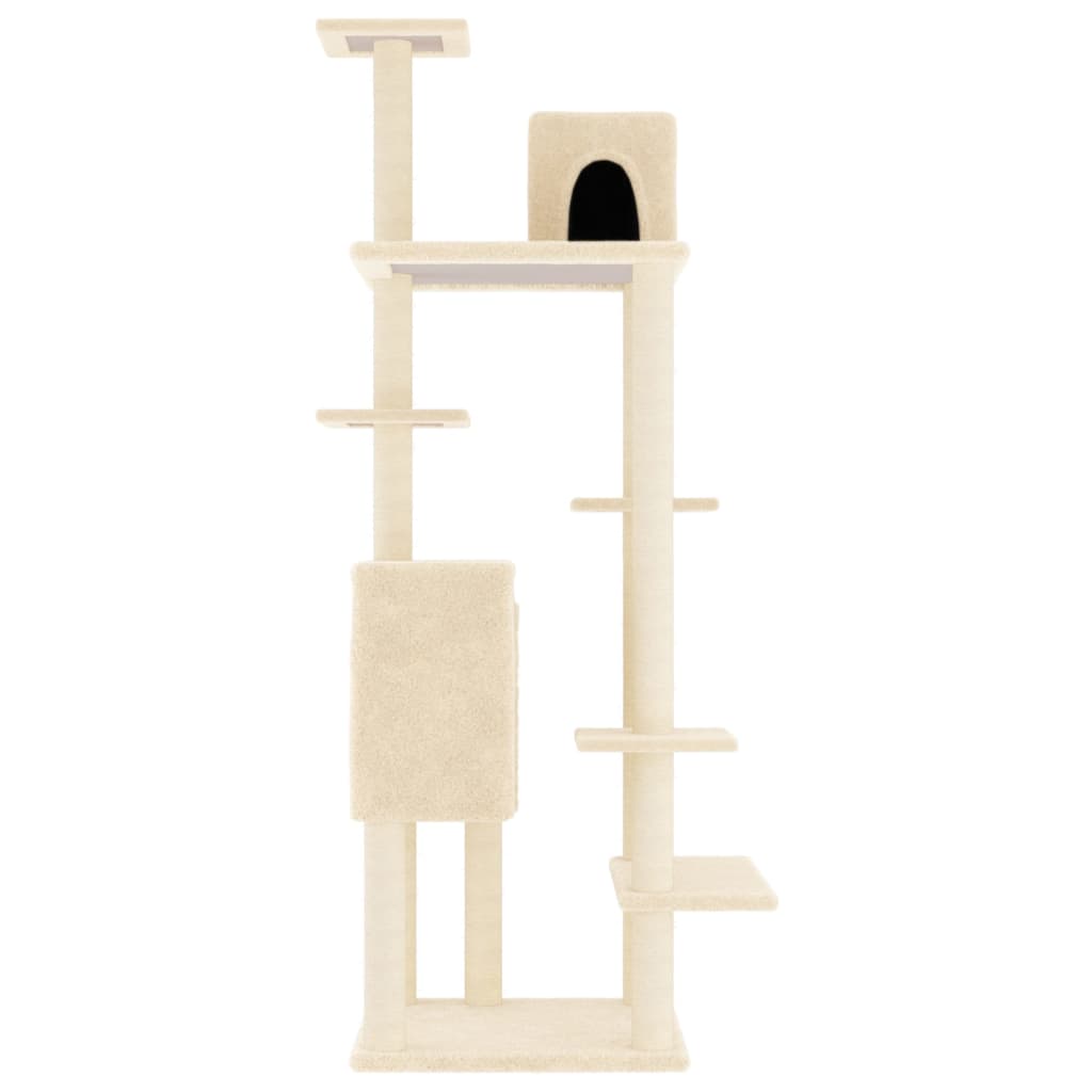 8720845767150_g_en_hd_2 vidaXL Cat Tree with Sisal Scratching Posts Cream 154 cm - Image 4