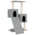 vidaXL Cat Tree with Sisal Scratching Posts Light Grey 82 cm - Image 2
