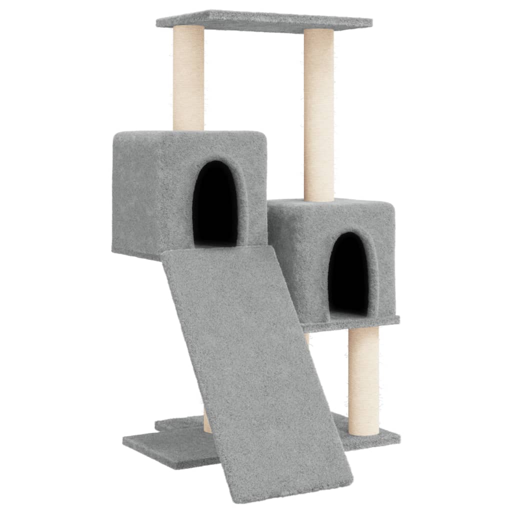 8720845767228_a_en_hd_1 vidaXL Cat Tree with Sisal Scratching Posts Light Grey 82 cm - Image 2
