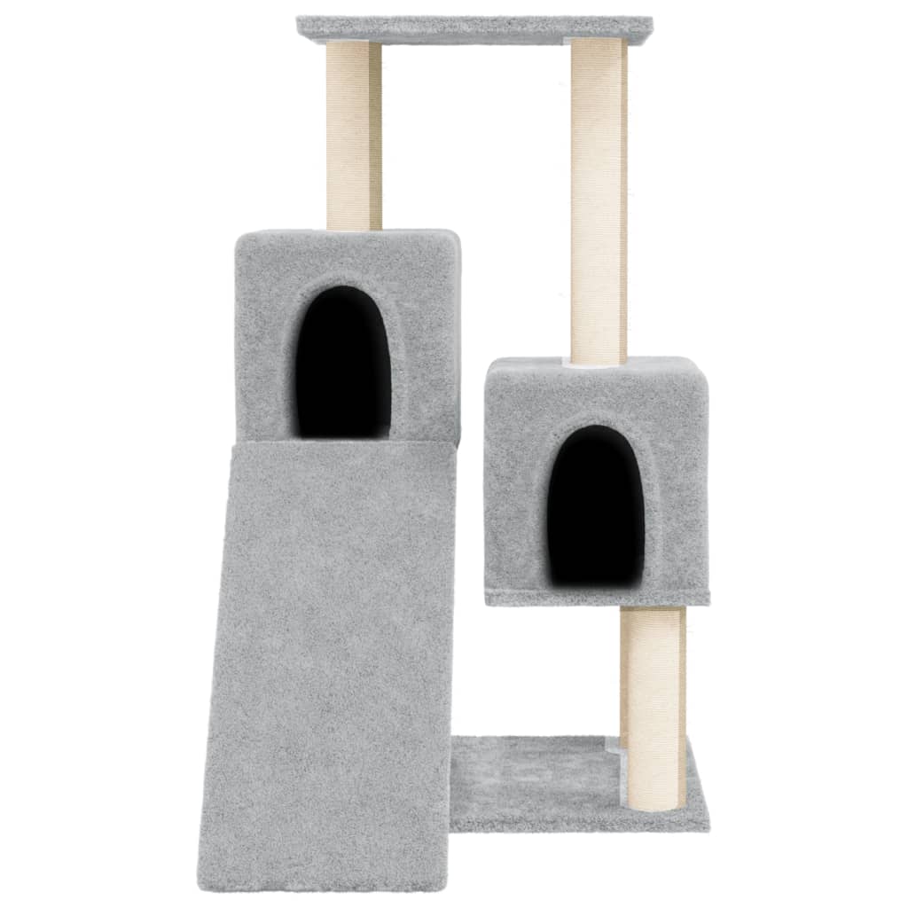 8720845767228_g_en_hd_1 vidaXL Cat Tree with Sisal Scratching Posts Light Grey 82 cm - Image 3