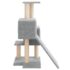 vidaXL Cat Tree with Sisal Scratching Posts Light Grey 82 cm - Image 4
