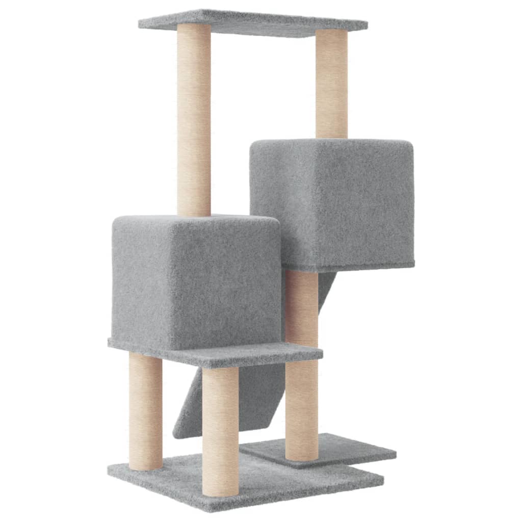 8720845767228_g_en_hd_3 vidaXL Cat Tree with Sisal Scratching Posts Light Grey 82 cm - Image 5