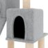 vidaXL Cat Tree with Sisal Scratching Posts Light Grey 82 cm - Image 6