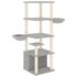 vidaXL Cat Tree with Sisal Scratching Posts Light Grey 147 cm - Image 2