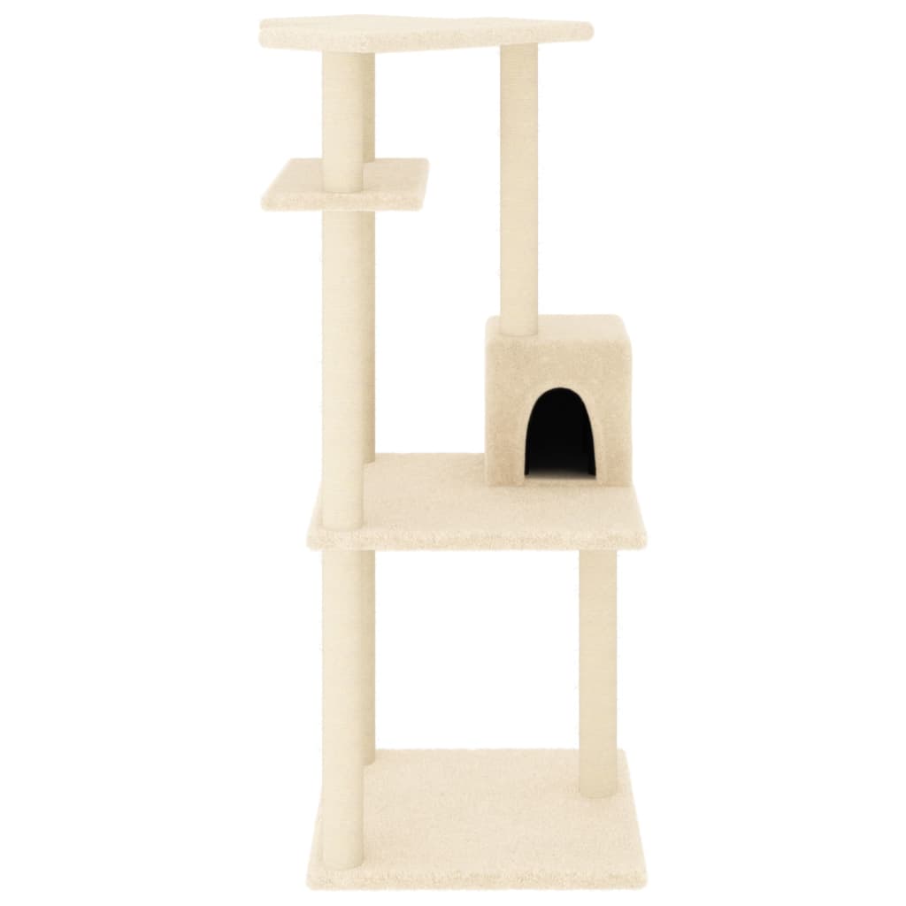 8720845767273_g_en_hd_1 vidaXL Cat Tree with Sisal Scratching Posts Cream 123 cm - Image 3