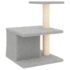 vidaXL Cat Tree with Sisal Scratching Posts Light Grey 48 cm - Image 5
