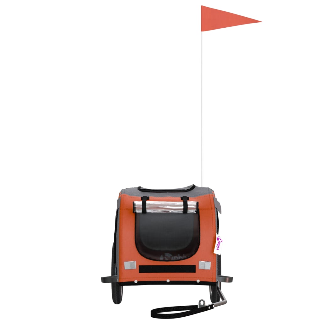 8720845769154_g_en_hd_2 vidaXL Pet Bike Trailer Orange and Grey Oxford Fabric and Iron - Image 4