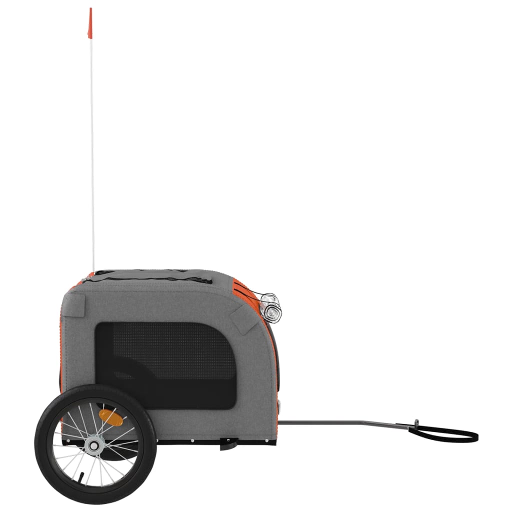 8720845769154_g_en_hd_4 vidaXL Pet Bike Trailer Orange and Grey Oxford Fabric and Iron - Image 6