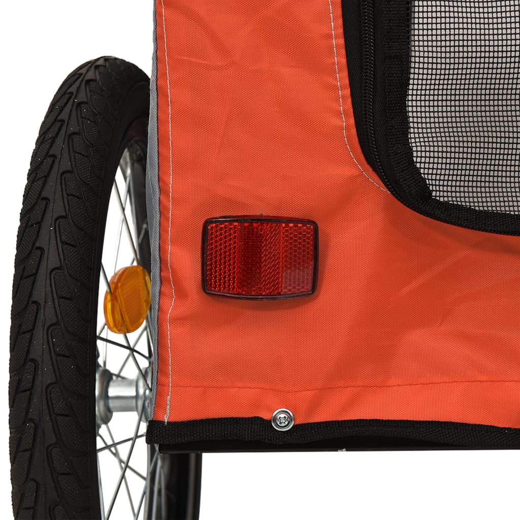8720845769154_g_en_hd_8 vidaXL Pet Bike Trailer Orange and Grey Oxford Fabric and Iron - Image 10
