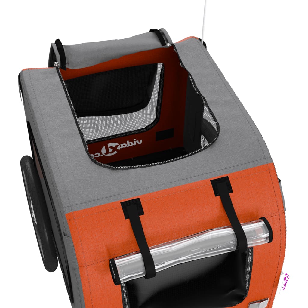 8720845769154_g_en_hd_9 vidaXL Pet Bike Trailer Orange and Grey Oxford Fabric and Iron - Image 11