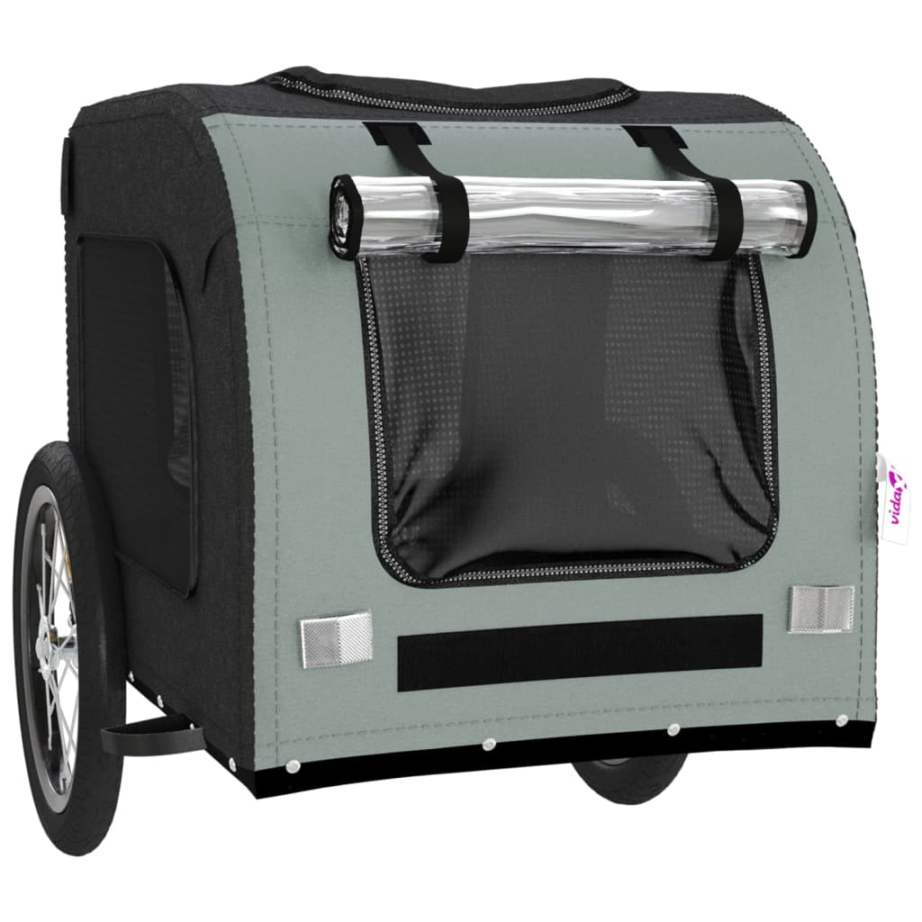 8720845769178_g_en_hd_3 vidaXL Pet Bike Trailer Black and Grey Oxford Fabric and Iron - Image 5