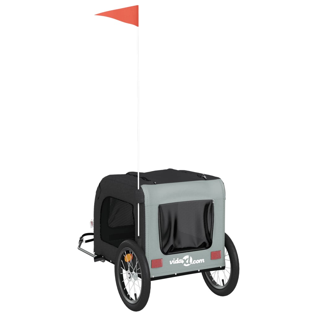 8720845769178_g_en_hd_6 vidaXL Pet Bike Trailer Black and Grey Oxford Fabric and Iron - Image 8