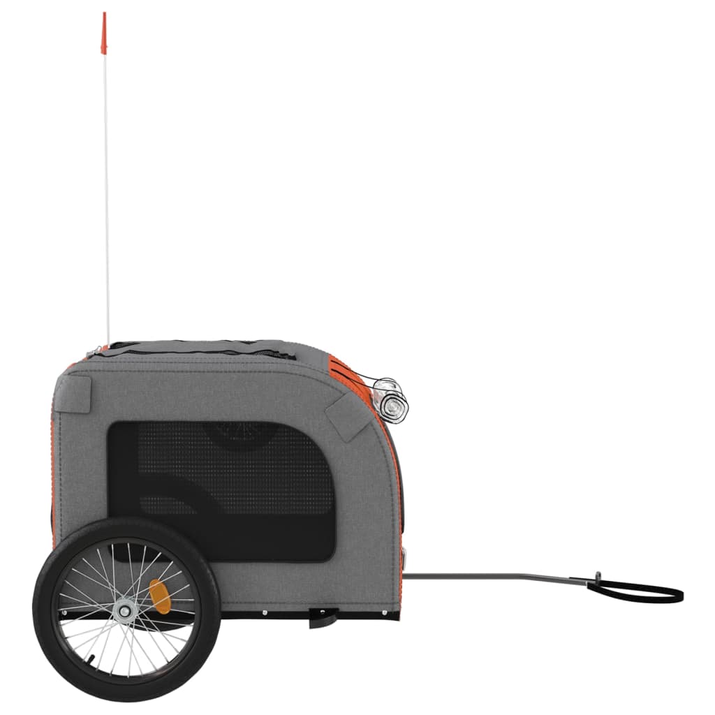 8720845769222_g_en_hd_4 vidaXL Pet Bike Trailer Orange and Grey Oxford Fabric&Iron - Image 6