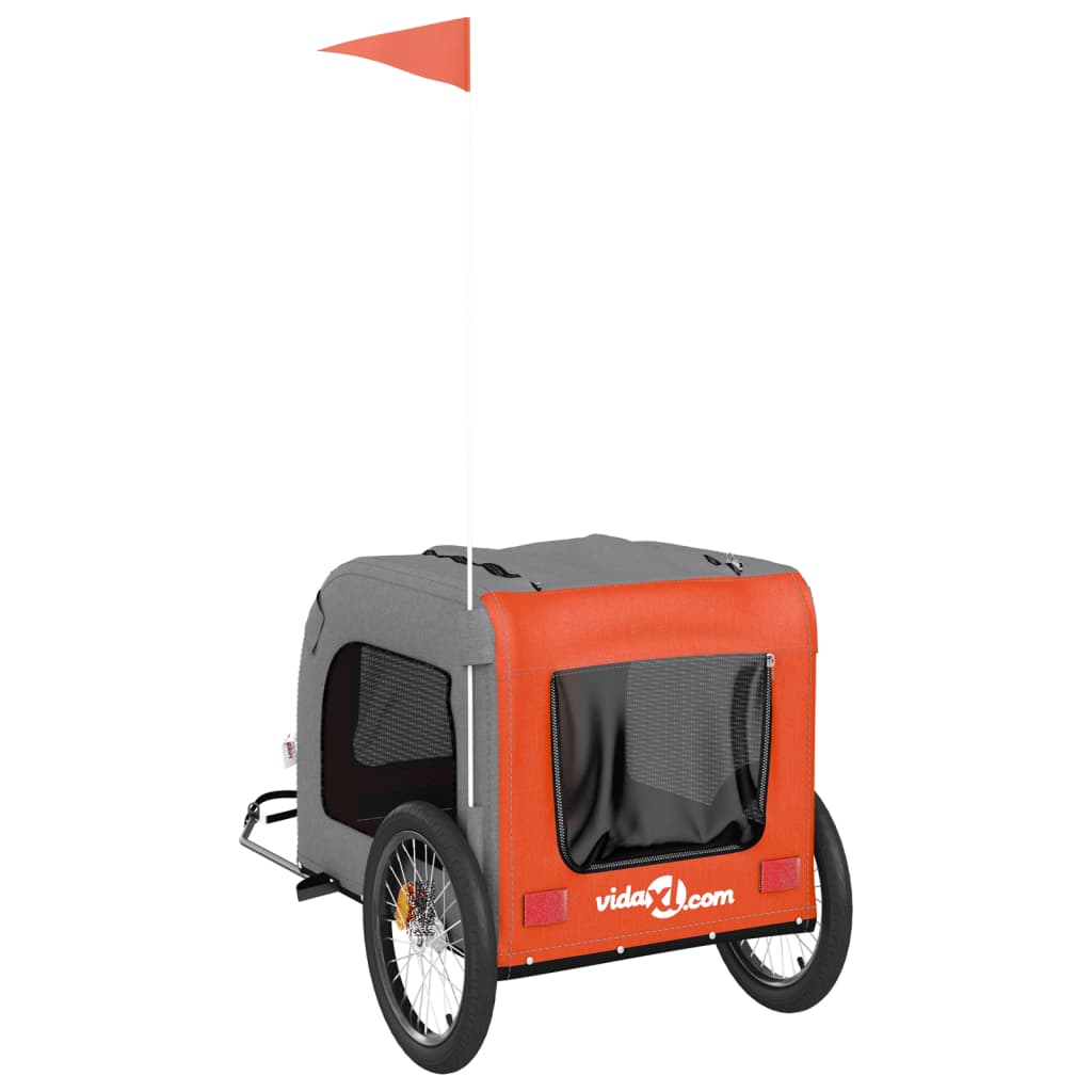 8720845769222_g_en_hd_6 vidaXL Pet Bike Trailer Orange and Grey Oxford Fabric&Iron - Image 8