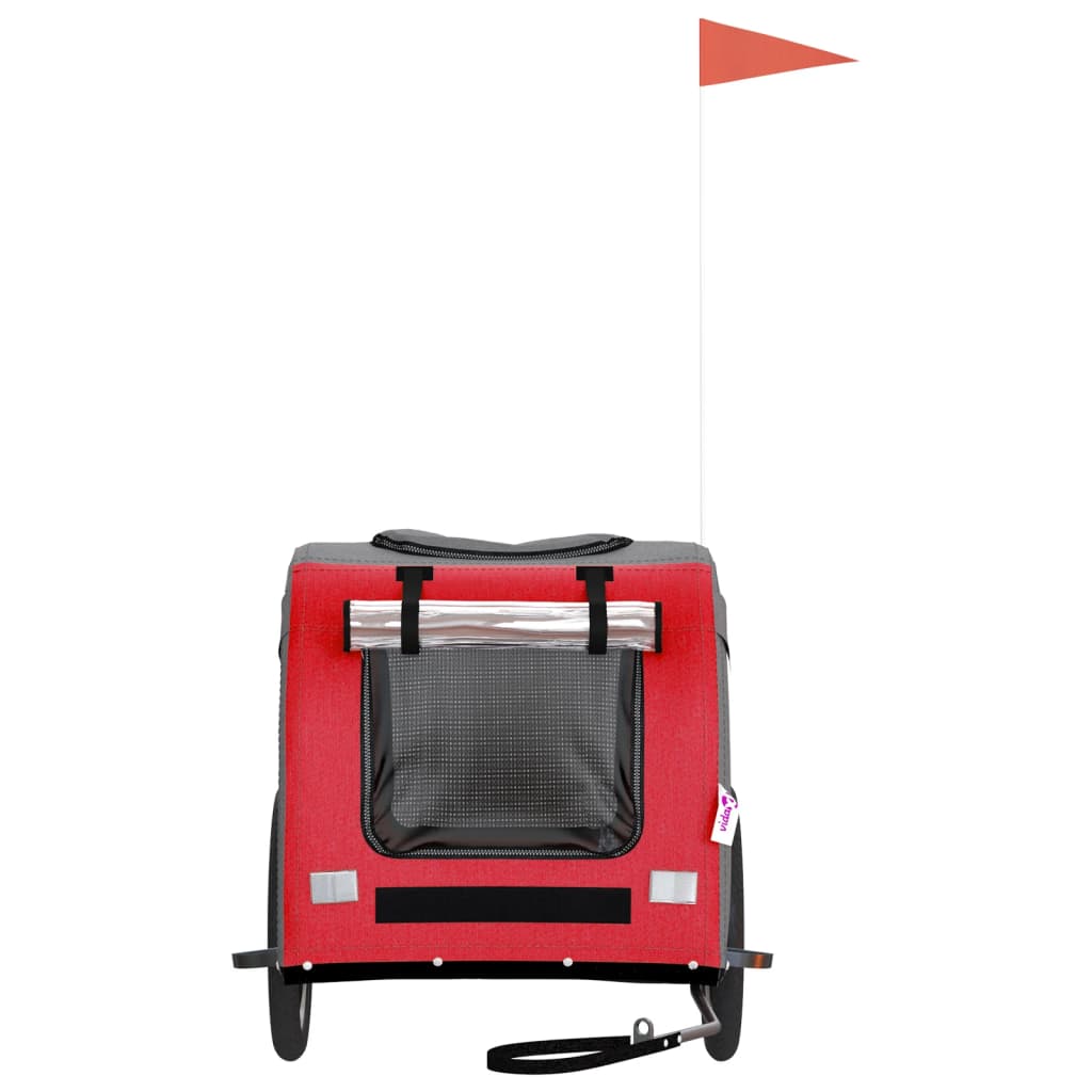 8720845769239_g_en_hd_2 vidaXL Pet Bike Trailer Red and Grey Oxford Fabric&Iron - Image 4