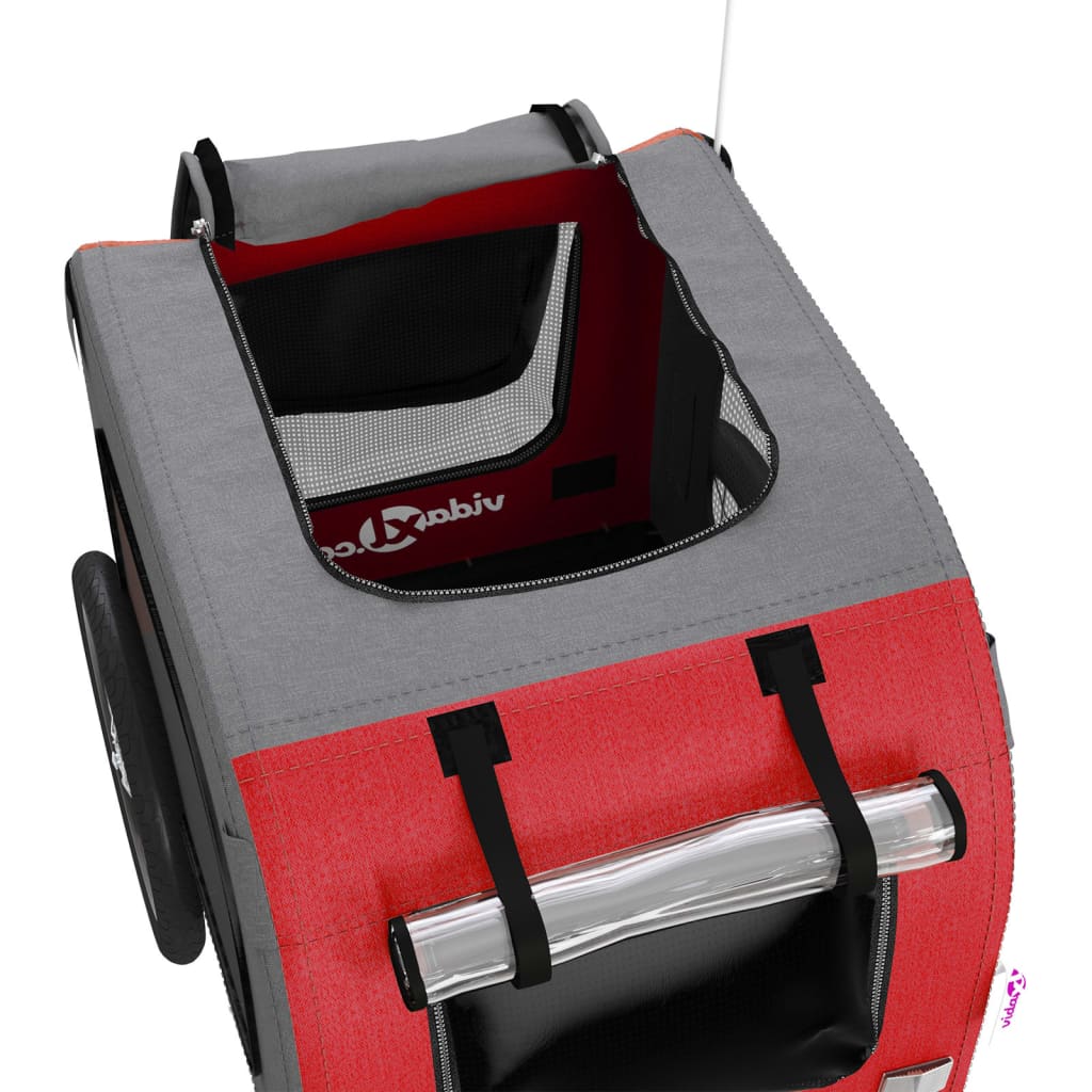 8720845769239_g_en_hd_9 vidaXL Pet Bike Trailer Red and Grey Oxford Fabric&Iron - Image 11