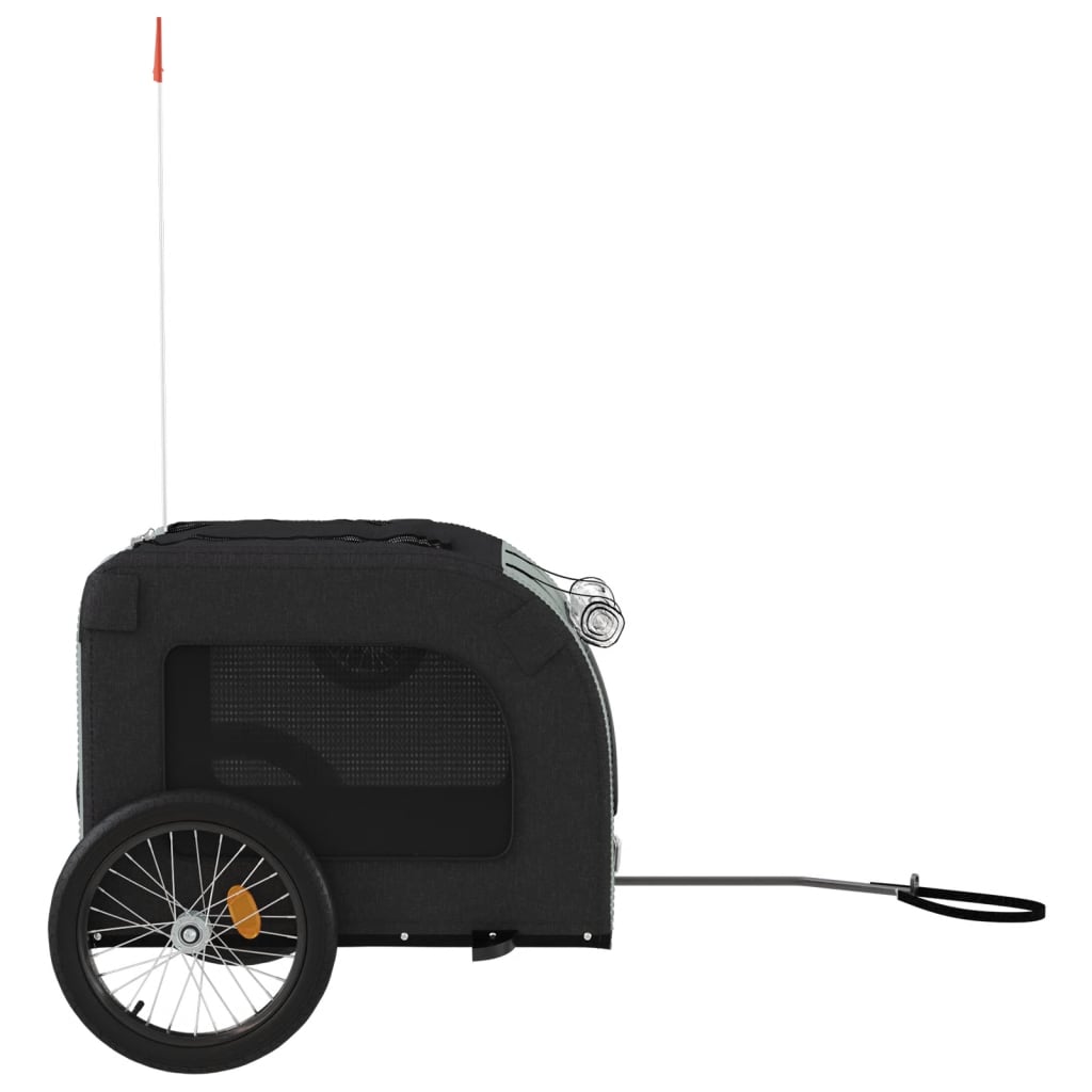 8720845769246_g_en_hd_4 vidaXL Pet Bike Trailer Grey and Black Oxford Fabric&Iron - Image 6