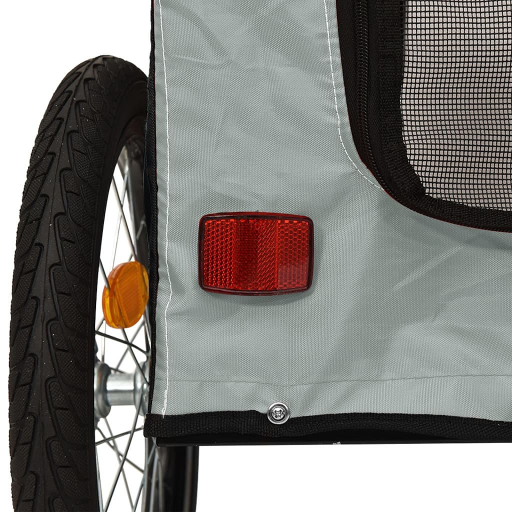 8720845769246_g_en_hd_7 vidaXL Pet Bike Trailer Grey and Black Oxford Fabric&Iron - Image 9
