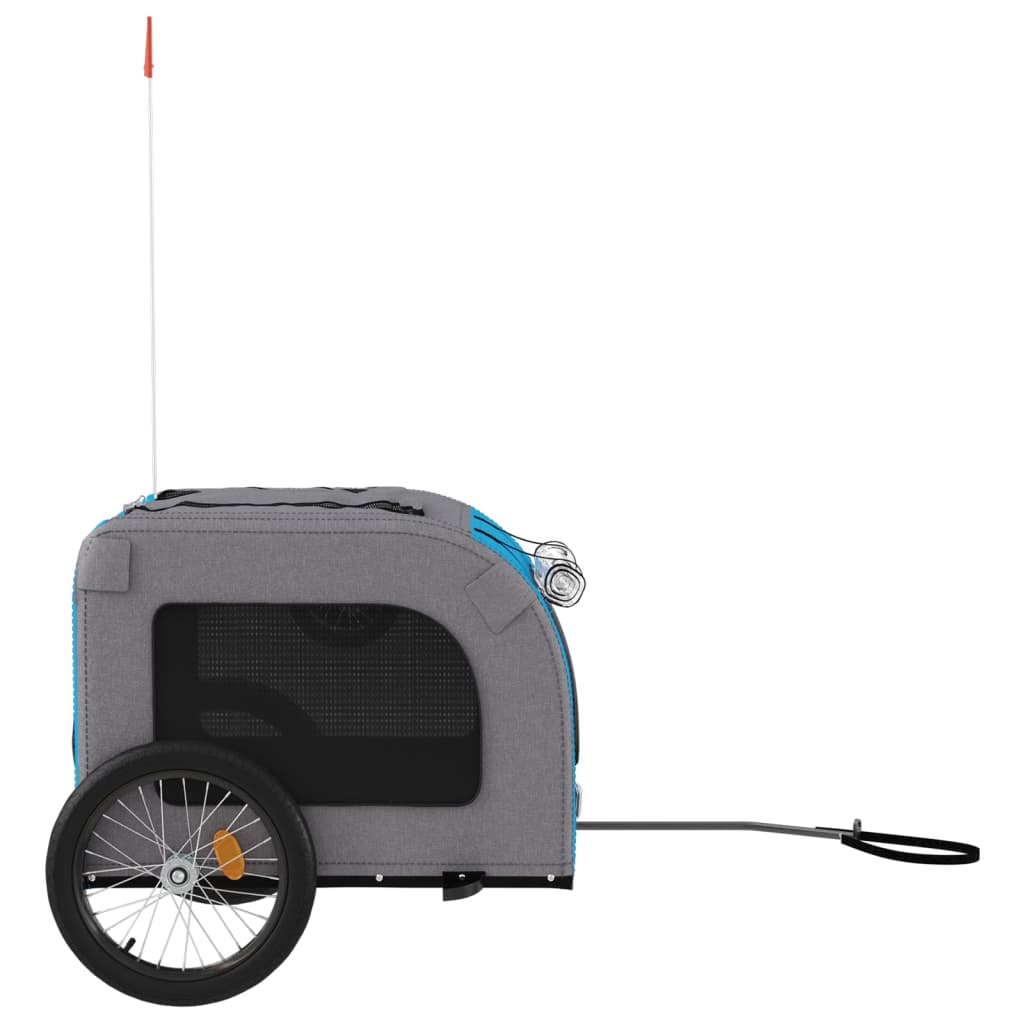 8720845769260_g_en_hd_4 vidaXL Pet Bike Trailer Blue and Grey Oxford Fabric&Iron - Image 6