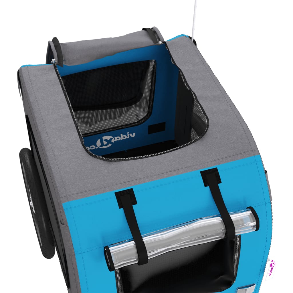 8720845769260_g_en_hd_9 vidaXL Pet Bike Trailer Blue and Grey Oxford Fabric&Iron - Image 11