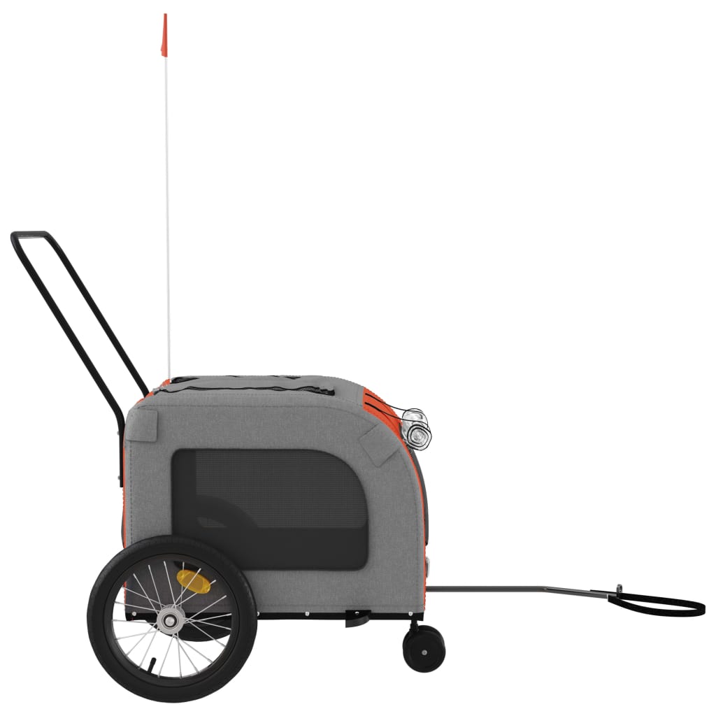 8720845769369_g_en_hd_4 vidaXL Pet Bike Trailer Orange and Grey Oxford Fabric and Iron - Image 6