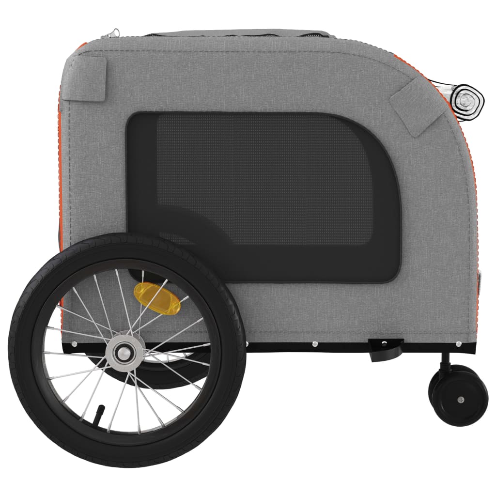 8720845769369_g_en_hd_5 vidaXL Pet Bike Trailer Orange and Grey Oxford Fabric and Iron - Image 7