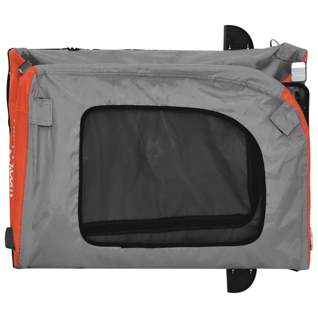 8720845769369_g_en_hd_7 vidaXL Pet Bike Trailer Orange and Grey Oxford Fabric and Iron - Image 9