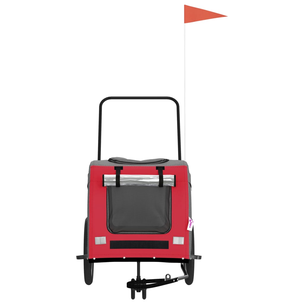 8720845769376_g_en_hd_2 vidaXL Pet Bike Trailer Red and Grey Oxford Fabric and Iron - Image 4