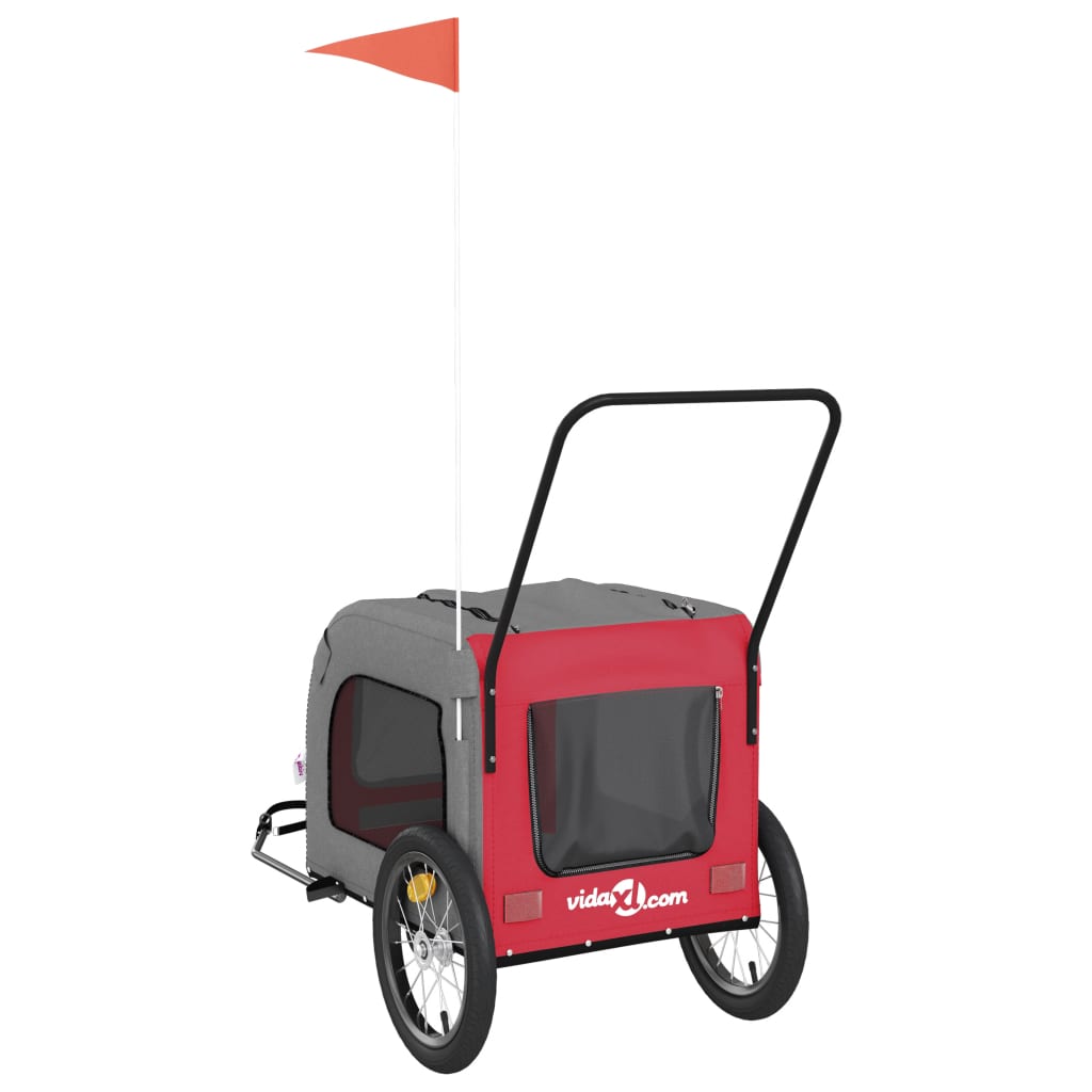 8720845769376_g_en_hd_6 vidaXL Pet Bike Trailer Red and Grey Oxford Fabric and Iron - Image 8