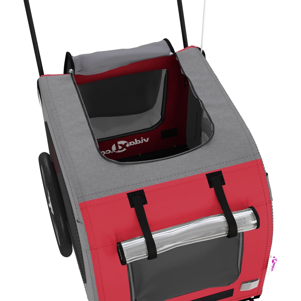 8720845769376_g_en_hd_8 vidaXL Pet Bike Trailer Red and Grey Oxford Fabric and Iron - Image 10