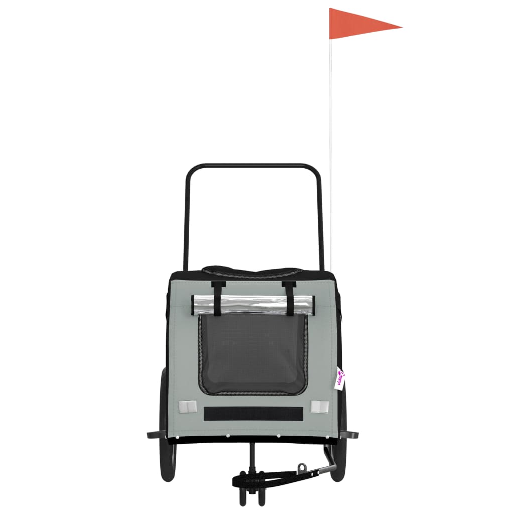 8720845769383_g_en_hd_2 vidaXL Pet Bike Trailer Black and Grey Oxford Fabric and Iron - Image 4